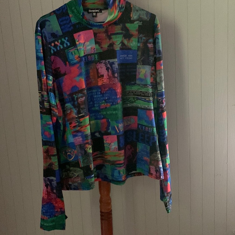 Horoscopez Glitchcore long sleeve top 3x
